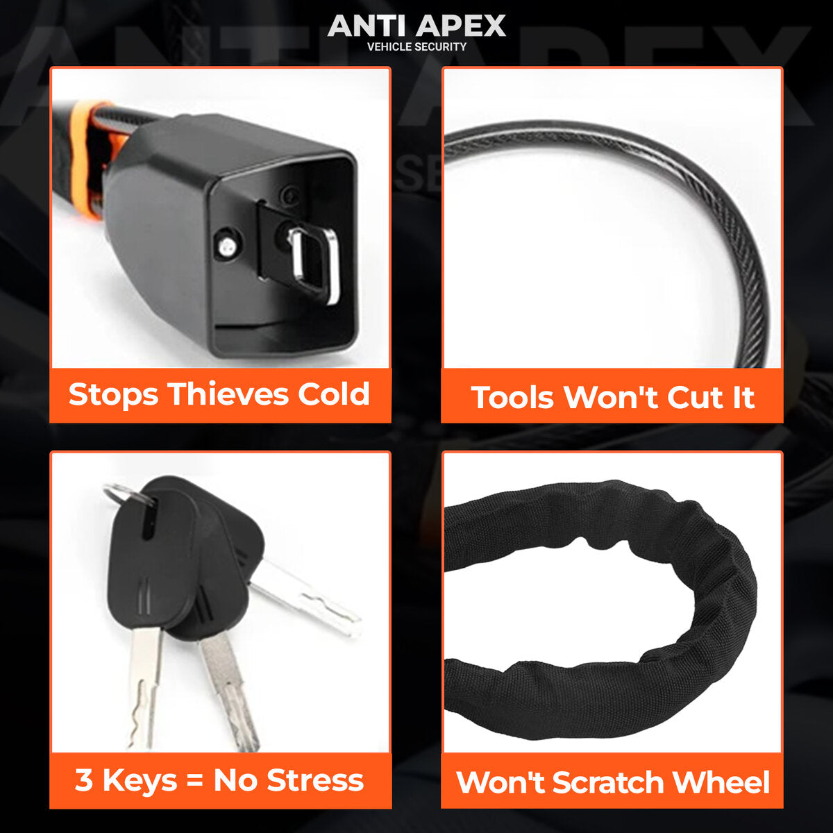 🔐 ParkGuard™ Universal Steering Wheel Lock – Heavy-Duty Car Anti-Theft Device with 3 Keys, Quick Install Security Lock for Cars, Trucks & SUVs
