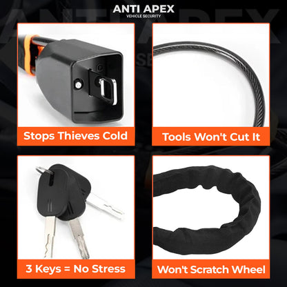 🔐 ParkGuard™ Universal Steering Wheel Lock – Heavy-Duty Car Anti-Theft Device with 3 Keys, Quick Install Security Lock for Cars, Trucks & SUVs