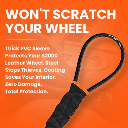 🔐 ParkGuard™ Universal Steering Wheel Lock – Heavy-Duty Car Anti-Theft Device with 3 Keys, Quick Install Security Lock for Cars, Trucks & SUVs