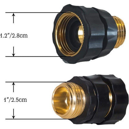 3/4 Inch Garden Hose Fitting Quick Connector Male and Female Set (6 Sets)