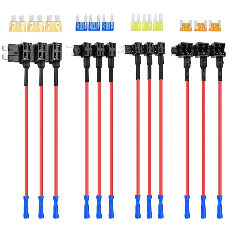 12V Add-A-Circuit Fuse Tap Kit – 4 Types (ATO/ATC/ATM/APM) | Safe Power for Your Car Accessories