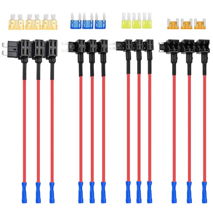 12V Add-A-Circuit Fuse Tap Kit – 4 Types (ATO/ATC/ATM/APM) | Safe Power for Your Car Accessories
