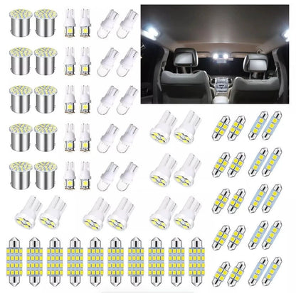 42Pcs LED Car Interior Lights T10 6000K SMD LED Replacement License Plate/Reading Light Bulbs Xenon White Interior Light Bulbs