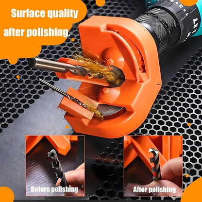 Multi-function Drill Bit Sharpener, 2026 New Sharpener Tool with 2 Grinding Wheels All Bits(5/64''- 5/8'') for HSS Metal Masonry & Carbide (8300 r/min) (Orange)