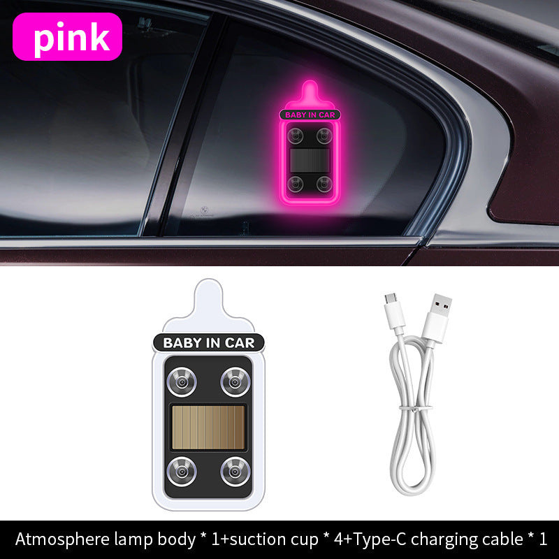 Car LED Ambient Light, Solar-Heart-Shaped LED Neon Light,Ip65 Waterproof, 5 Modes,Romantic Cars for Night Driving, Heart Car Accessories for Valentine's Day, Anniversary (A)