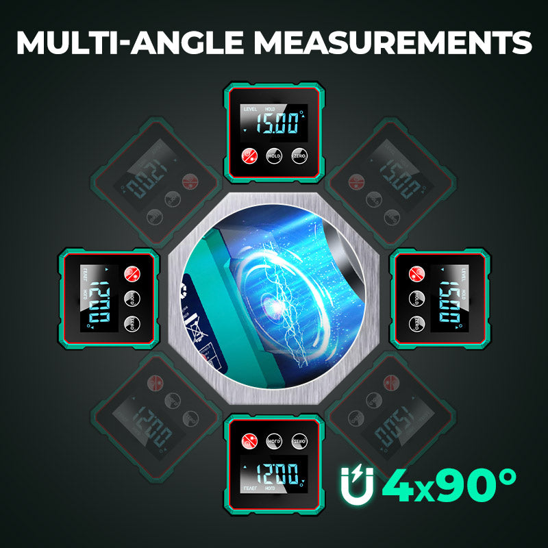 📢🔧 HOT SALE 50% OFF 🔥4-Side Magnetic Digital Angle Gauge with Laser