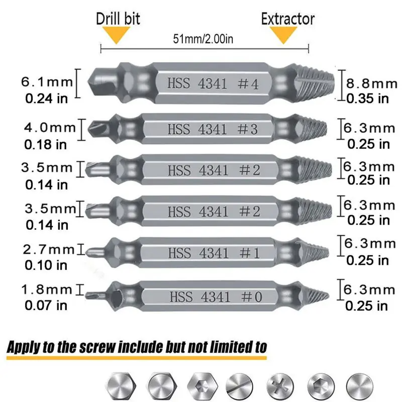 🔧 Stripped Screw Remover Set – Fix Stuck Screws in Seconds