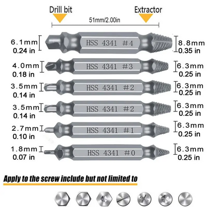 🔧 Stripped Screw Remover Set – Fix Stuck Screws in Seconds