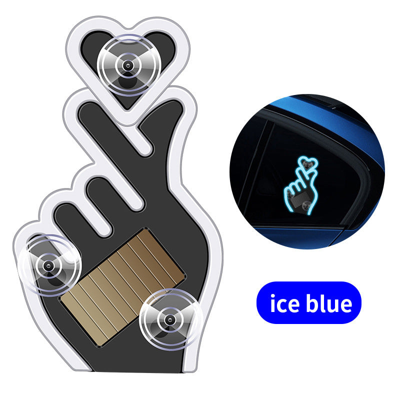 Car LED Ambient Light, Solar-Heart-Shaped LED Neon Light,Ip65 Waterproof, 5 Modes,Romantic Cars for Night Driving, Heart Car Accessories for Valentine's Day, Anniversary (A)
