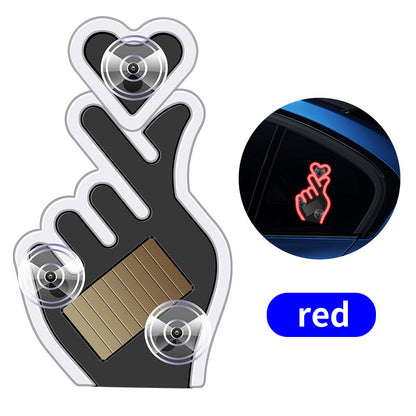 Car LED Ambient Light, Solar-Heart-Shaped LED Neon Light,Ip65 Waterproof, 5 Modes,Romantic Cars for Night Driving, Heart Car Accessories for Valentine's Day, Anniversary (A)
