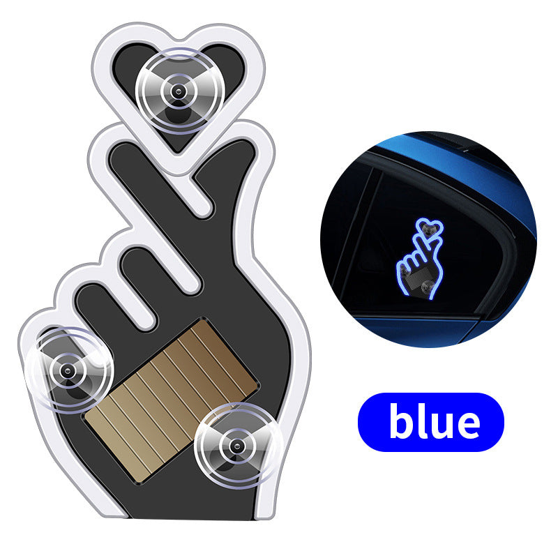 Car LED Ambient Light, Solar-Heart-Shaped LED Neon Light,Ip65 Waterproof, 5 Modes,Romantic Cars for Night Driving, Heart Car Accessories for Valentine's Day, Anniversary (A)