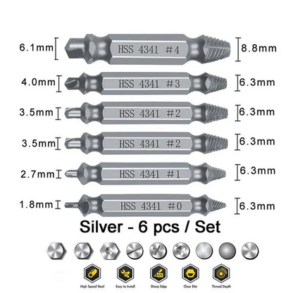 🔧 Stripped Screw Remover Set – Fix Stuck Screws in Seconds