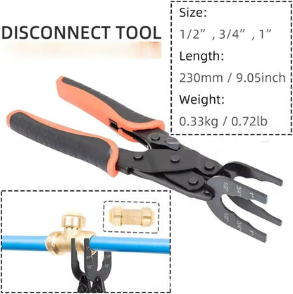 Exclusive Offer💥Fit Disconnect Tong Tool for Easily Removing Push-to-Connect Fittings(1/2in, 3/4in, 1in)