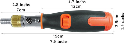 10 in 1 Ratchet Screwdriver Set, Household Bendable Ratcheting Screwdriver with Magnetic Bit for Easy Assembly, There is a Screwdriver Compartment Inside the Handle.