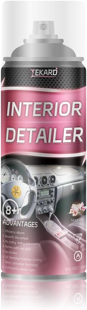 Car Interior Cleaner, Leather Cleaner, 15 oz. Large-Capacity Interior Detailer in Iron Can, Wheel Cleaner, Suitable for Cleaning Rubber, Plastic, and Leather Surfaces Inside Vehicles (3 Bottle)