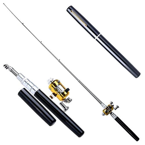 🎣 Pocket-Ready Micro Adventure Rod – Ultra-Compact Alloy Travel Fishing Tool