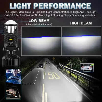 🎁LAST DAY DEAL✨ H4 LED Headlight 49% OFF Integrated High&Low Beam | Super Bright
