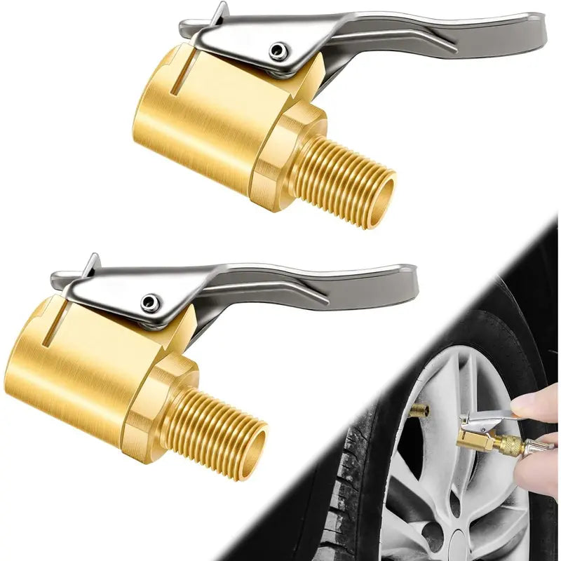 🚗 Fast Tire Pump Adapter – Clip & Screw Fit for Easy Inflation