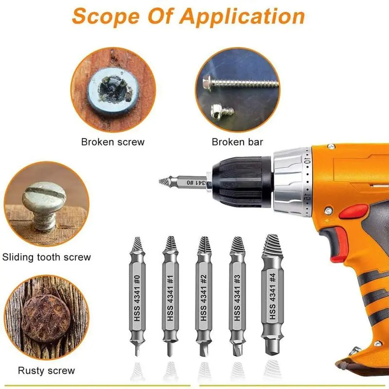 🔧 Stripped Screw Remover Set – Fix Stuck Screws in Seconds