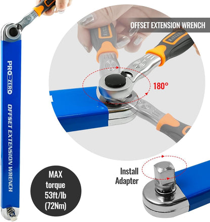 Impact Ready Offset Extension Wrench,Universal Extensions Wrench for Small Place
