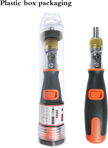 10 in 1 Ratchet Screwdriver Set, Household Bendable Ratcheting Screwdriver with Magnetic Bit for Easy Assembly, There is a Screwdriver Compartment Inside the Handle.