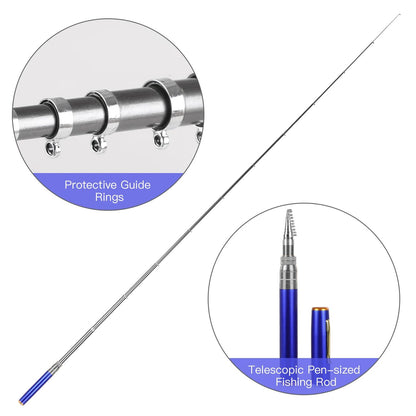 🎣 Pocket-Ready Micro Adventure Rod – Ultra-Compact Alloy Travel Fishing Tool