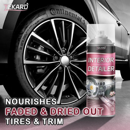 Car Interior Cleaner, Leather Cleaner, 15 oz. Large-Capacity Interior Detailer in Iron Can, Wheel Cleaner, Suitable for Cleaning Rubber, Plastic, and Leather Surfaces Inside Vehicles (3 Bottle)