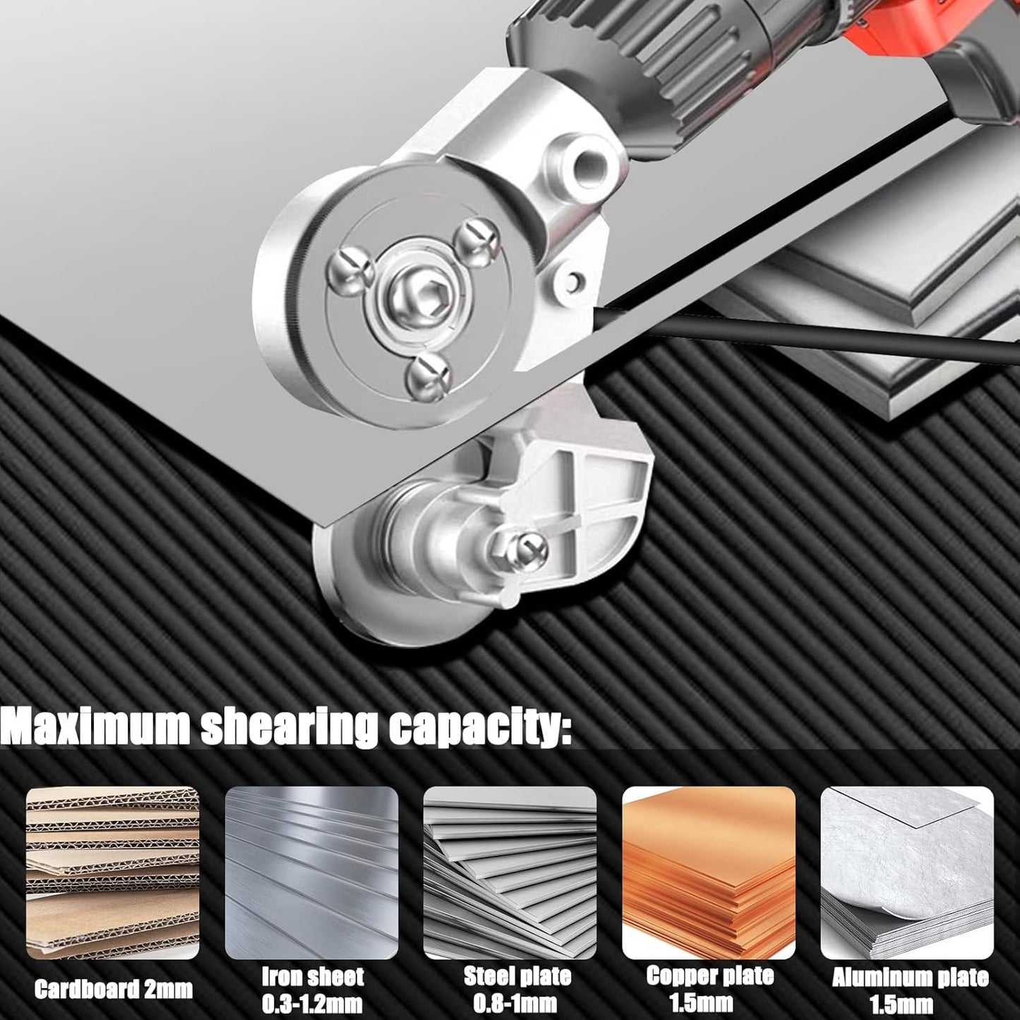 Sheet Metal Cutter Drill Attachment
