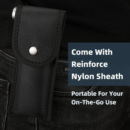 Replaceable Wire Cutter Hammer Multitool with Nylon Sheath for Outdoor,Camping,Survival,Hiking,17 In 1 Pocket Multi Tool with Spring-Action Plier,Knife,Flint Rod,Safty Whistle for Gift