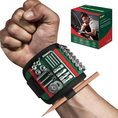 Magnetic Wrist band for Tools, Adjustable Wrist Screws Holder, Birthday Gifts for Men, Dad, Him, Mechanic, Woodworker, Handyman