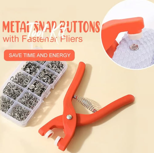 No-Sew Snap Button Tool Kit – Quick Fix for Clothes & Fabric 🔧✨