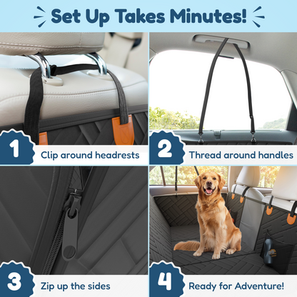 A Hard-Bottom, Waterproof Car Seat Extender Made Just for Dogs