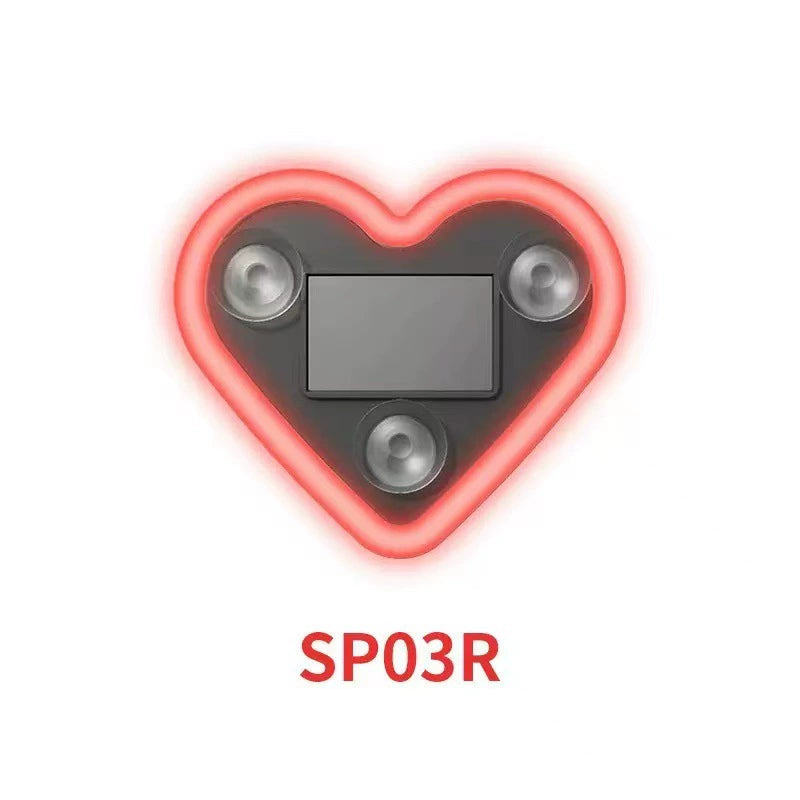 Car LED Ambient Light, Solar-Heart-Shaped LED Neon Light,Ip65 Waterproof, 5 Modes,Romantic Cars for Night Driving, Heart Car Accessories for Valentine's Day, Anniversary (A)