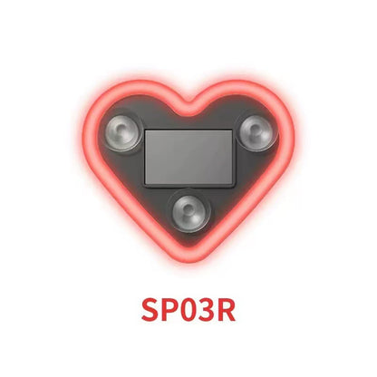 Car LED Ambient Light, Solar-Heart-Shaped LED Neon Light,Ip65 Waterproof, 5 Modes,Romantic Cars for Night Driving, Heart Car Accessories for Valentine's Day, Anniversary (A)