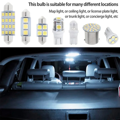 42Pcs LED Car Interior Lights T10 6000K SMD LED Replacement License Plate/Reading Light Bulbs Xenon White Interior Light Bulbs