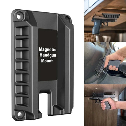 Quick-Access Magnetic Vehicle Handgun Mount — Secure, Discreet & Ready When Seconds Matter