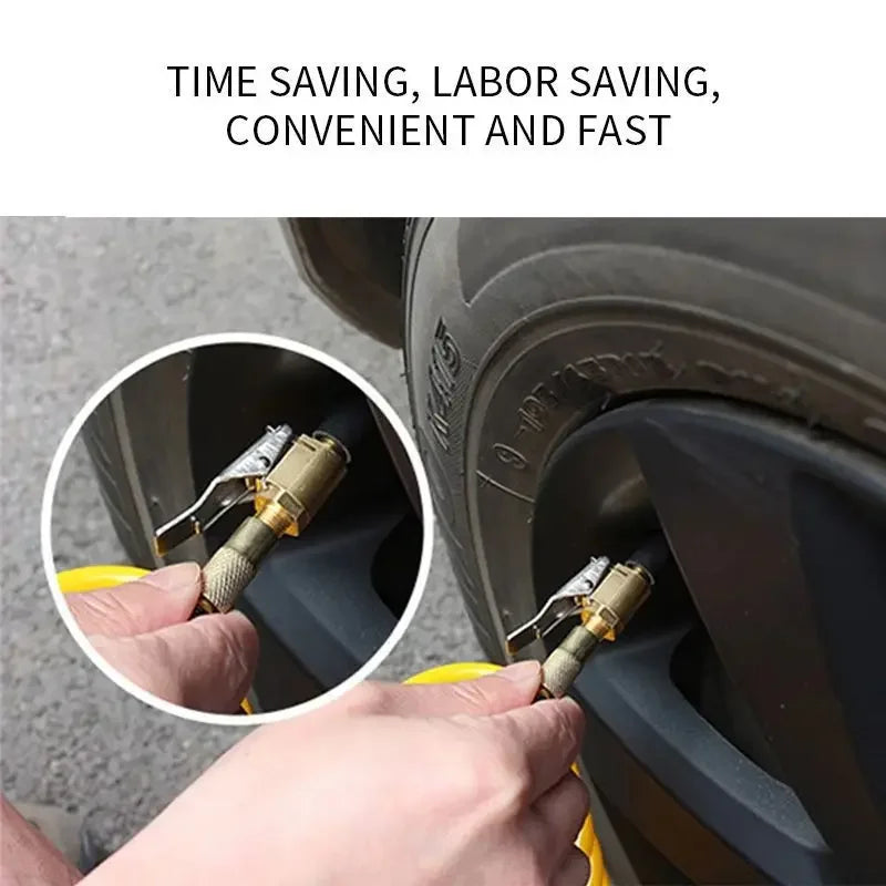 🚗 Fast Tire Pump Adapter – Clip & Screw Fit for Easy Inflation