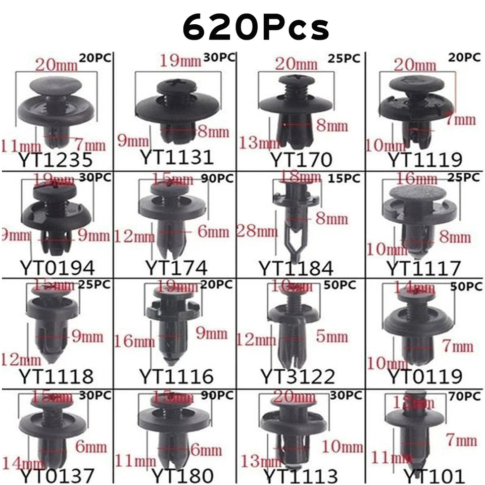 620-Piece Professional Automotive Fastener Kit One Box. Every Clip. Every Panel. 🔧🚗