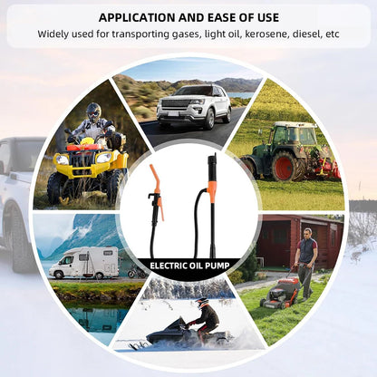 Fast Fuel Transfer in Seconds ⛽⚡ — Portable 12V Electric Siphon Pump for Cars, Trucks & Emergencies-Lightweight & travel-ready