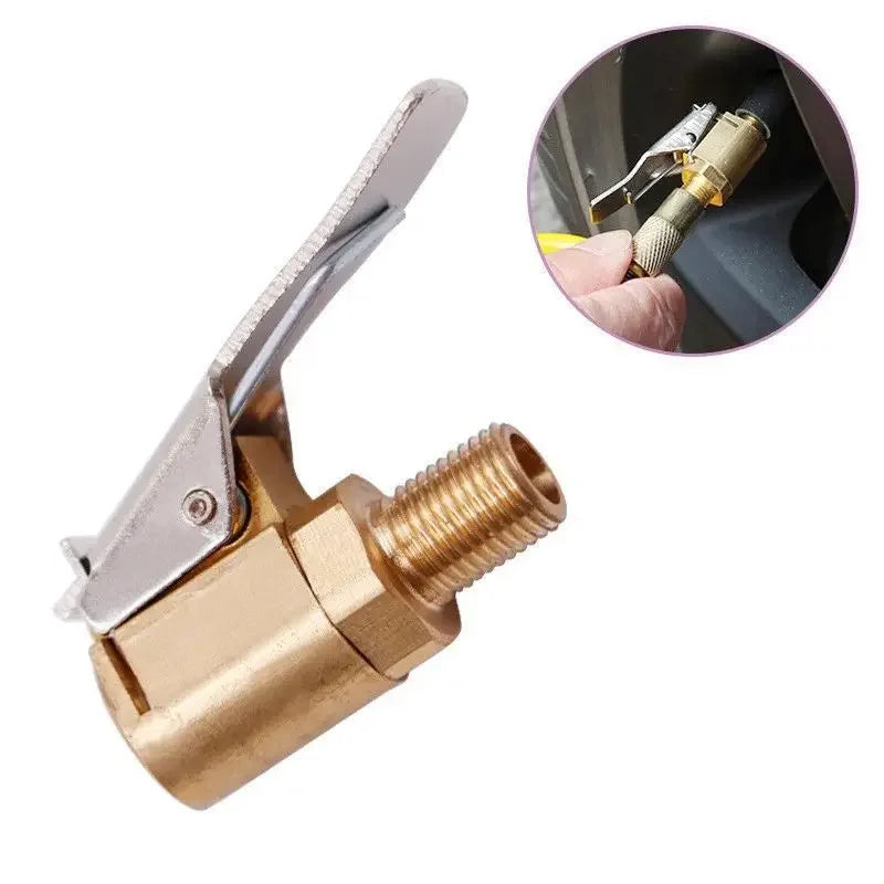🚗 Fast Tire Pump Adapter – Clip & Screw Fit for Easy Inflation