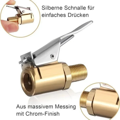 🚗 Fast Tire Pump Adapter – Clip & Screw Fit for Easy Inflation