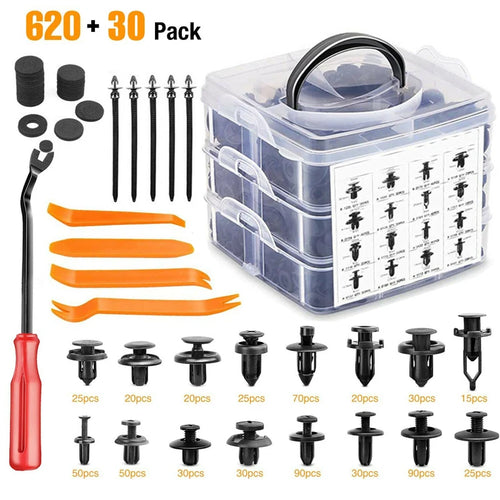 620-Piece Professional Automotive Fastener Kit One Box. Every Clip. Every Panel. 🔧🚗