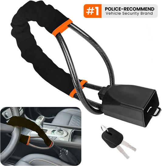 🔐 ParkGuard™ Universal Steering Wheel Lock – Heavy-Duty Car Anti-Theft Device with 3 Keys, Quick Install Security Lock for Cars, Trucks & SUVs