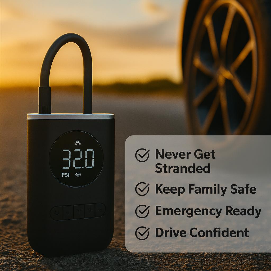 One Button. Perfect Pressure. Anywhere. 🚗⚡