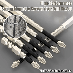 🔧 Pro-Grade Magnetic Driver Bit Set – Anti-Slip Impact Bits for Drill & Electric Screwdrivers 💪