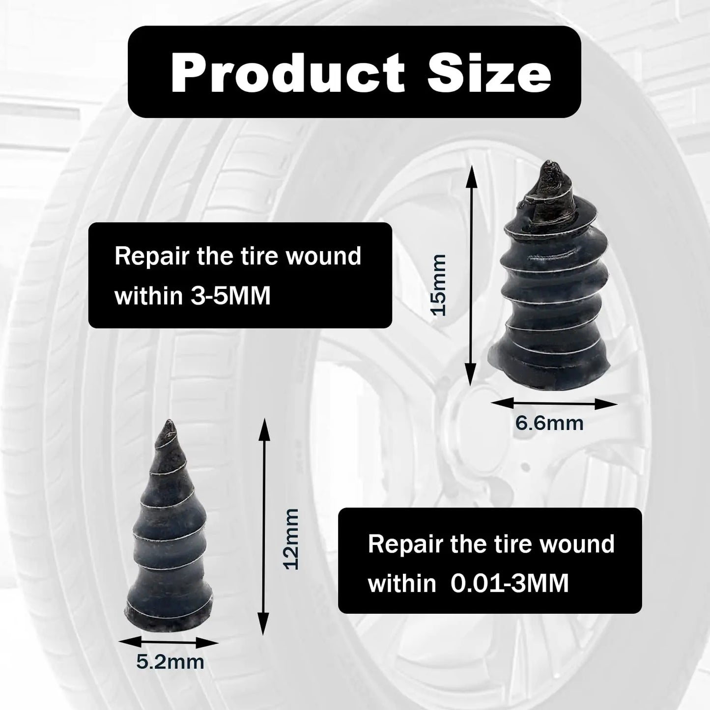 Be Ready Before It Happens — 60PCS Emergency Tire Rescue Plugs Kit