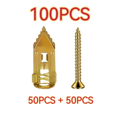 100PCS/200PCS Self-Drilling Drywall Anchors & Screws Kit Easy Application No Pre-Drilling Supports Up to 66 lbs Ideal for Home Office Organization