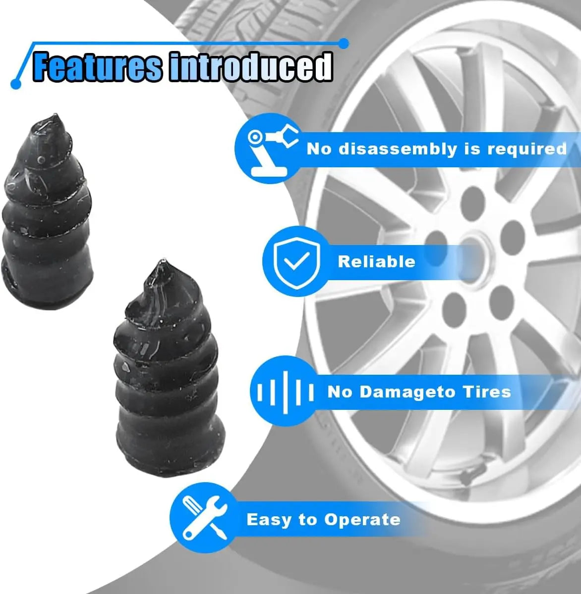 Be Ready Before It Happens — 60PCS Emergency Tire Rescue Plugs Kit