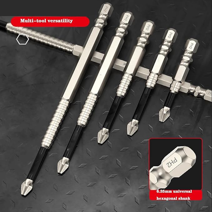 🔧 Pro-Grade Magnetic Driver Bit Set – Anti-Slip Impact Bits for Drill & Electric Screwdrivers 💪