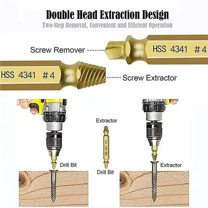 🔧 Stripped Screw Remover Set – Fix Stuck Screws in Seconds